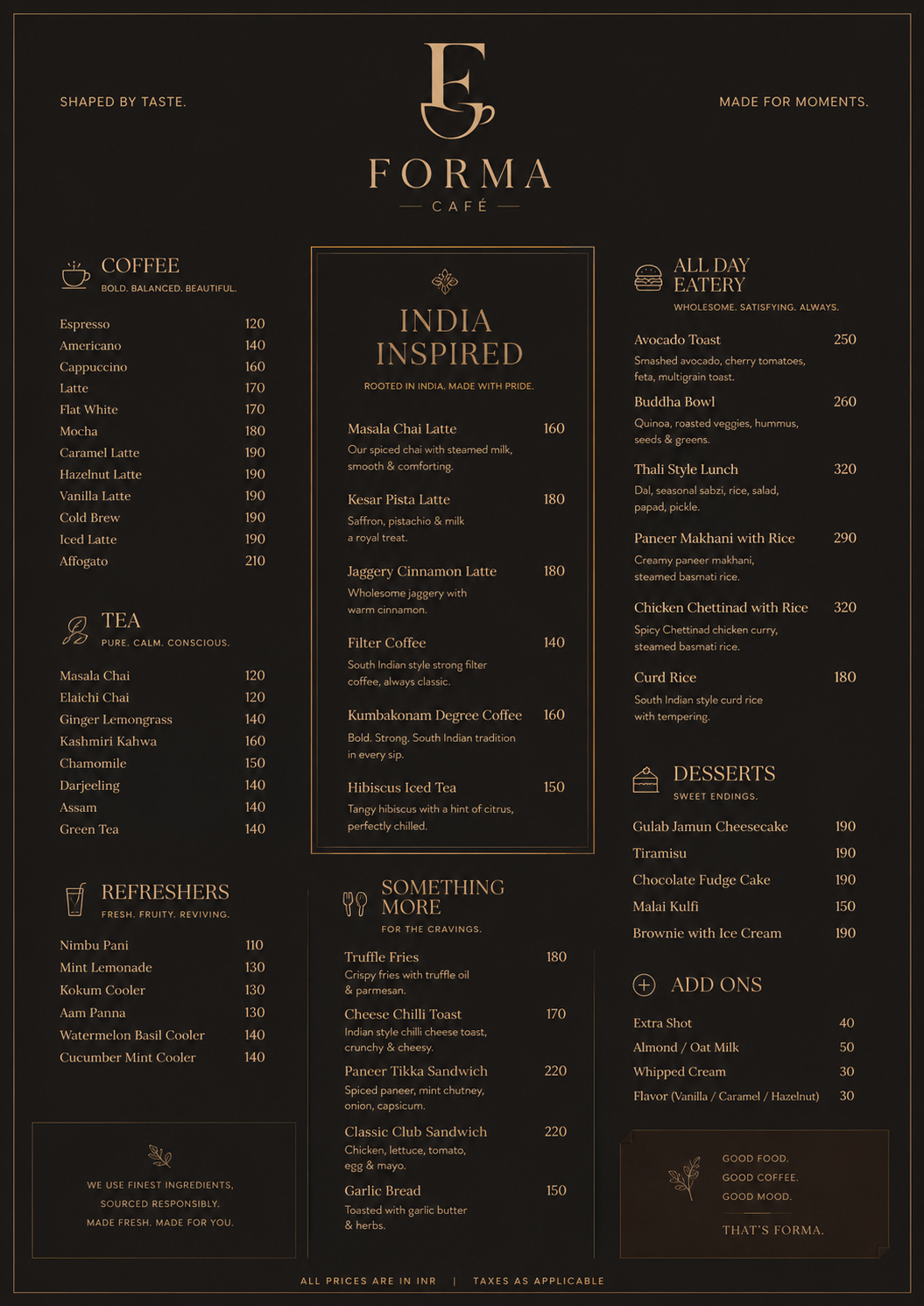 Menu Design